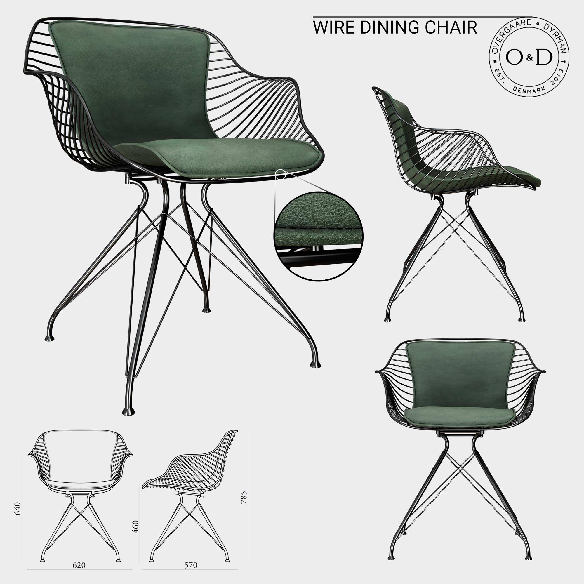 3д модель обеденный стул